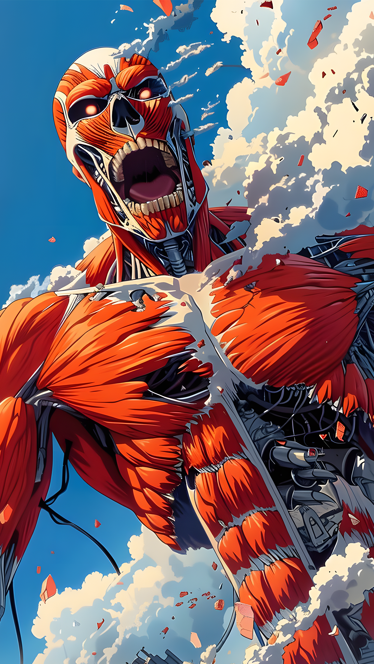 Colossal Titan Destruction Anime Wallpaper